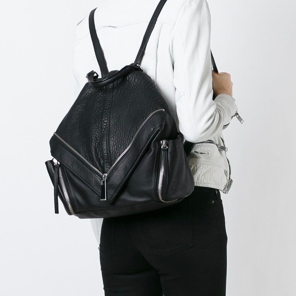 Diesel Women’s Backpack with Triangle Flap Black